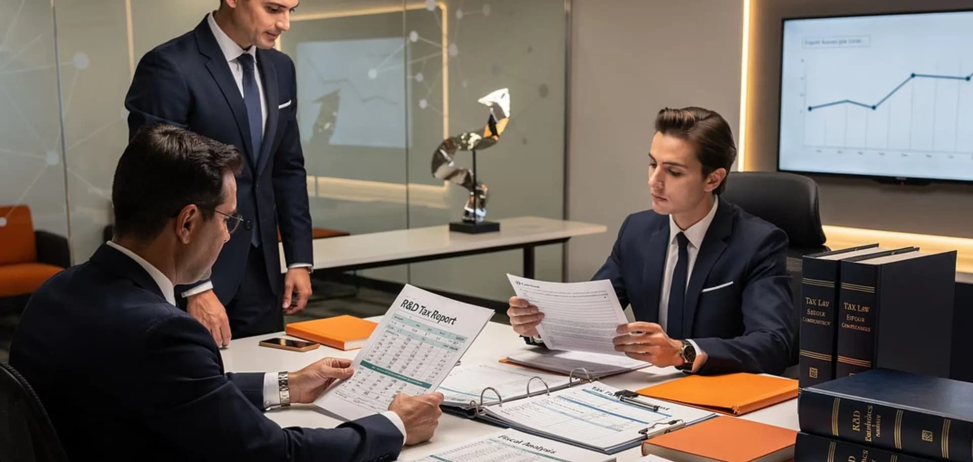 Consultores fiscales preparando un informe motivado vinculante para deducciones I+D+i ante el MINECO